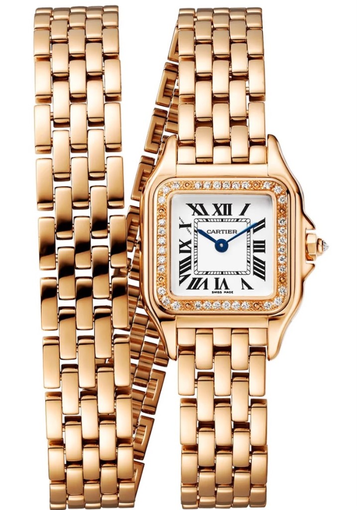 Cartier Panthère Double Tour in rose gold with diamond-set bezel